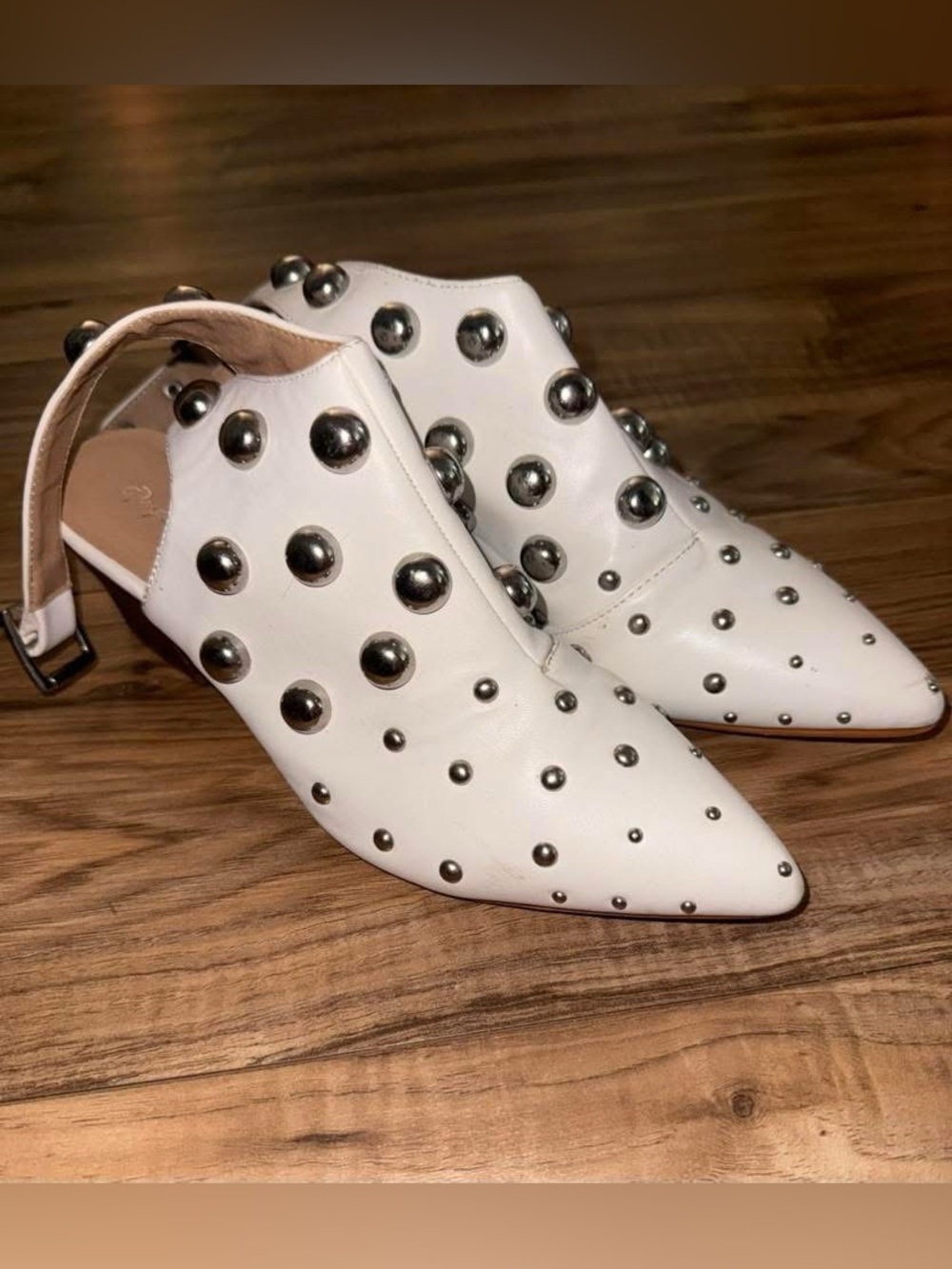 Qupid White Studded Booties